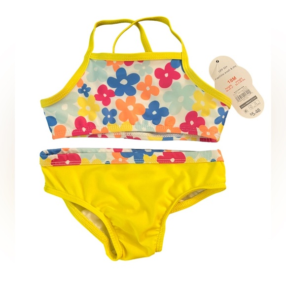 wonder nation Other - Wonder Nation Yellow Bikini Floral Swim Set